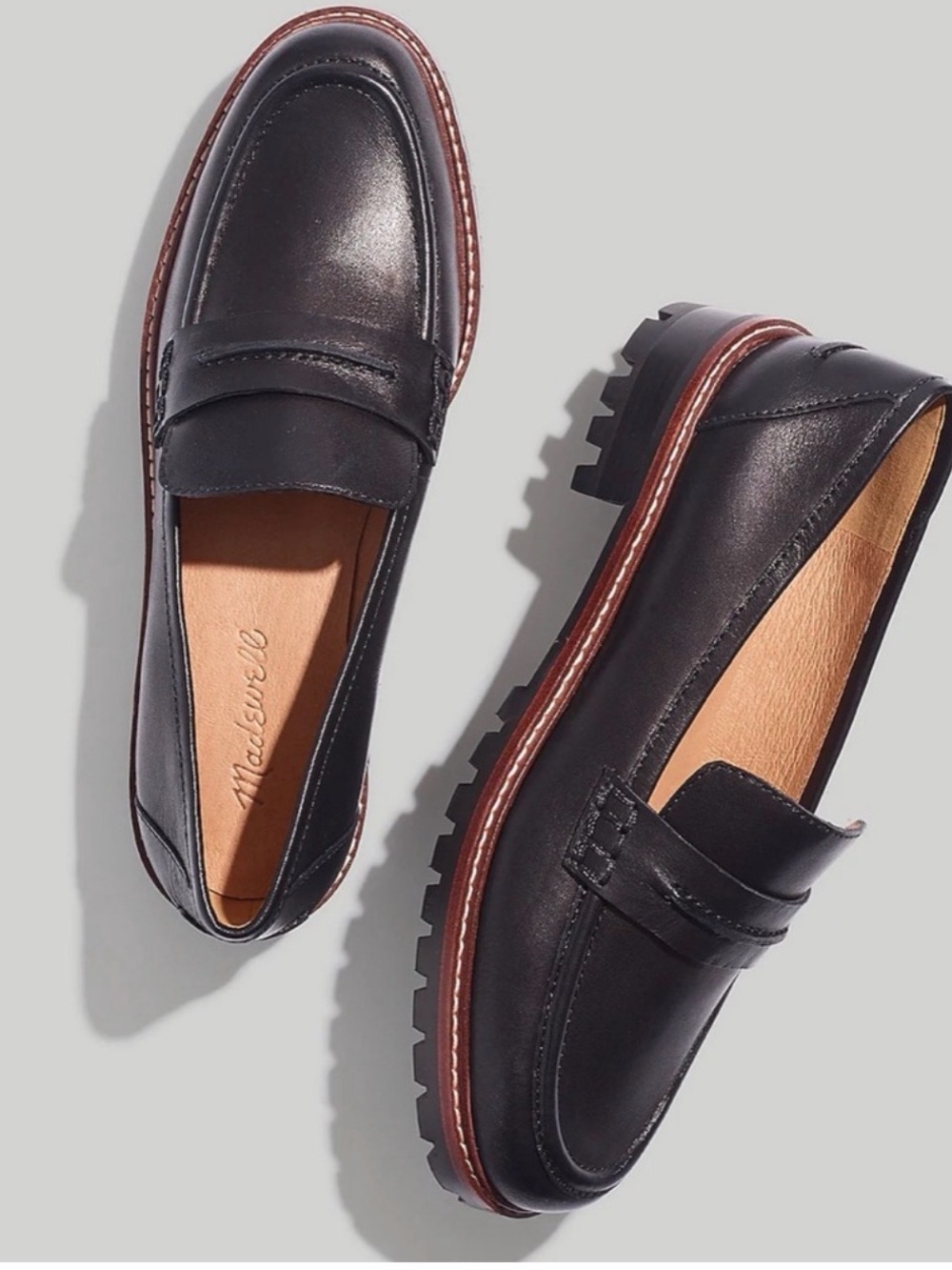 Madewell The Corinne Lugsole Loafers size 7 w/box
